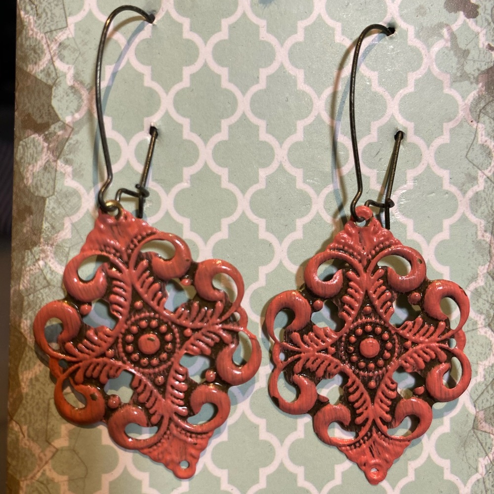 Lightweight Painted Drop Earrings